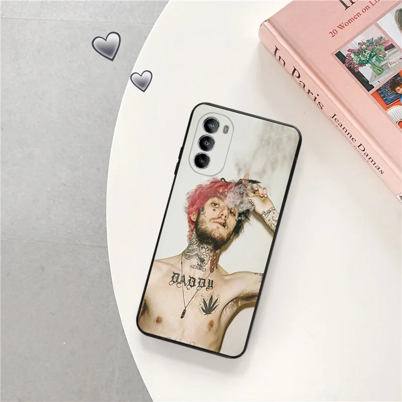 Black Soft Phone Case for Motorola G32 G50 G51 5G G60 G71 G22 G52 G72 G53 G73 G60S Moto G9 L-Lil P_Peep Cover