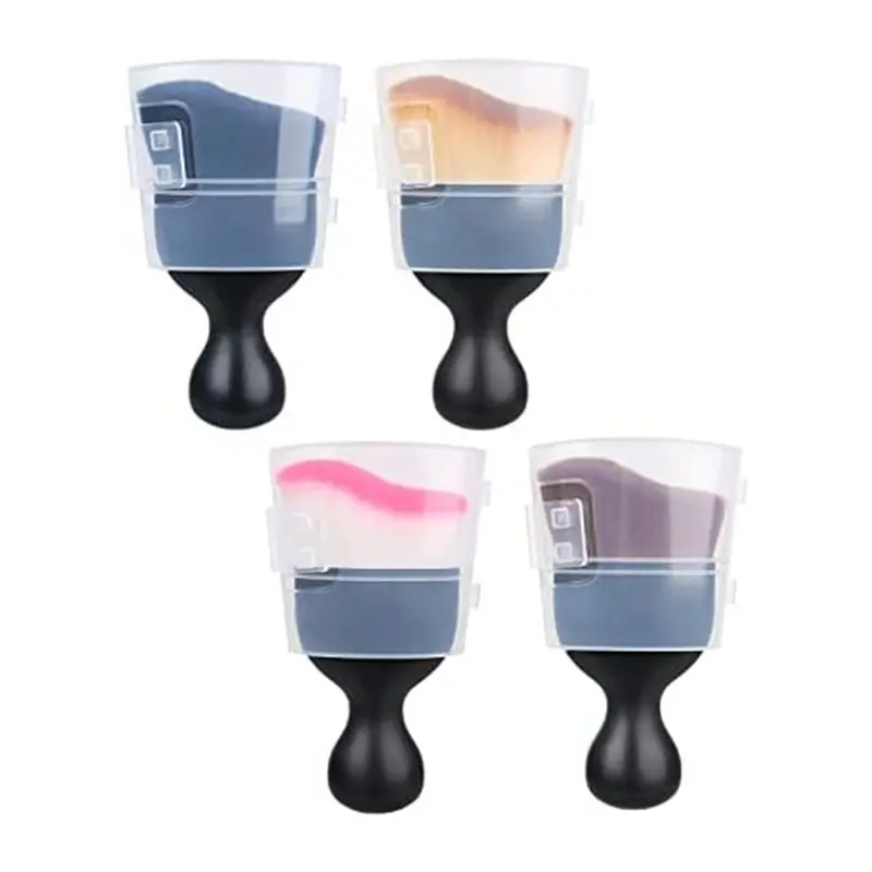 A64Z!! 4Pcs Car Interior Cleaning Tool Brush with Cover,Car Brush Car Detailing Brushes Interior Duster,Auto Interior Bristles