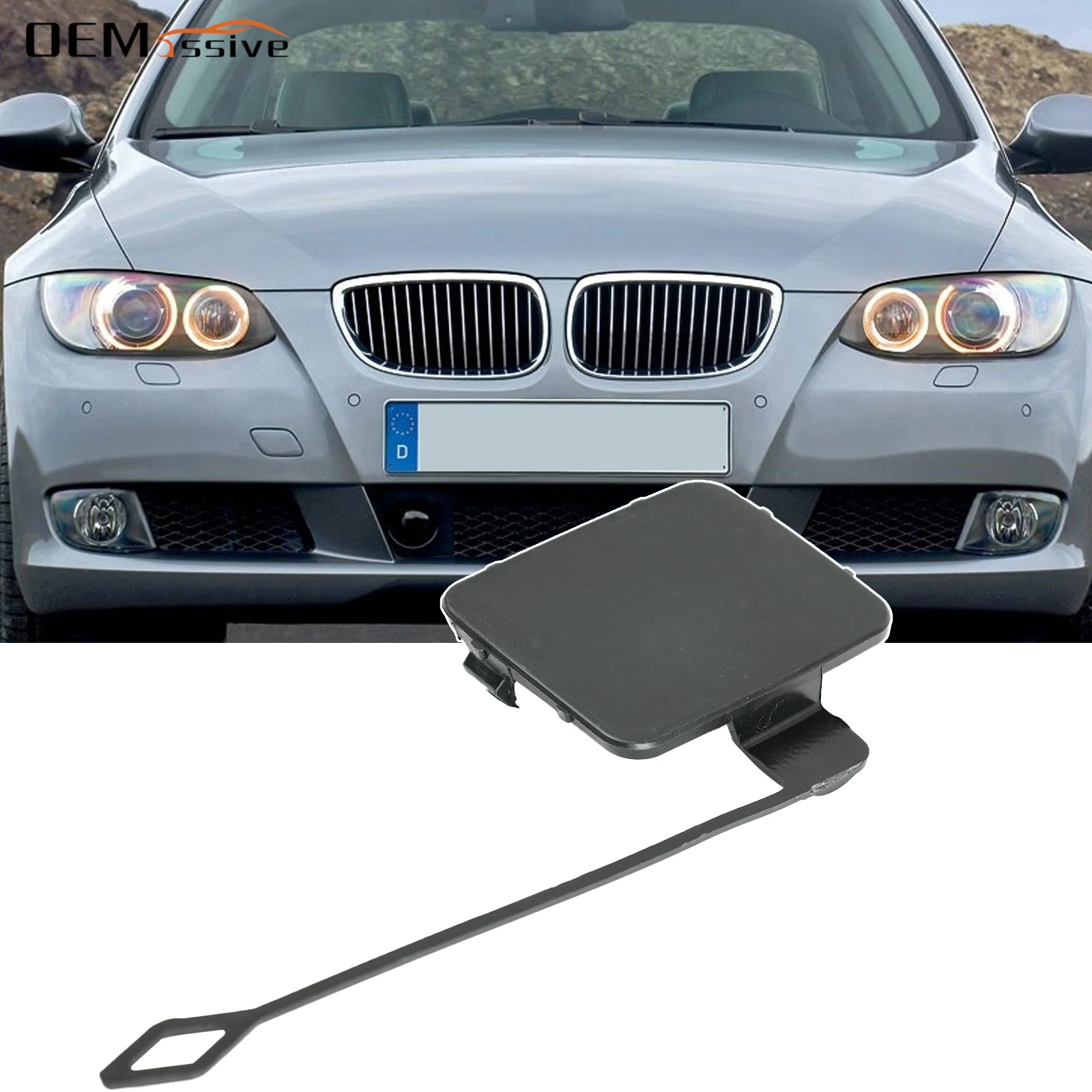 

Car Front Bumper Tow Hook Eye Cover Cap Unprimed For BMW 3 Series E90 2005 - 2008 325i 328i 330i M3 Accessories OE# 51117167575