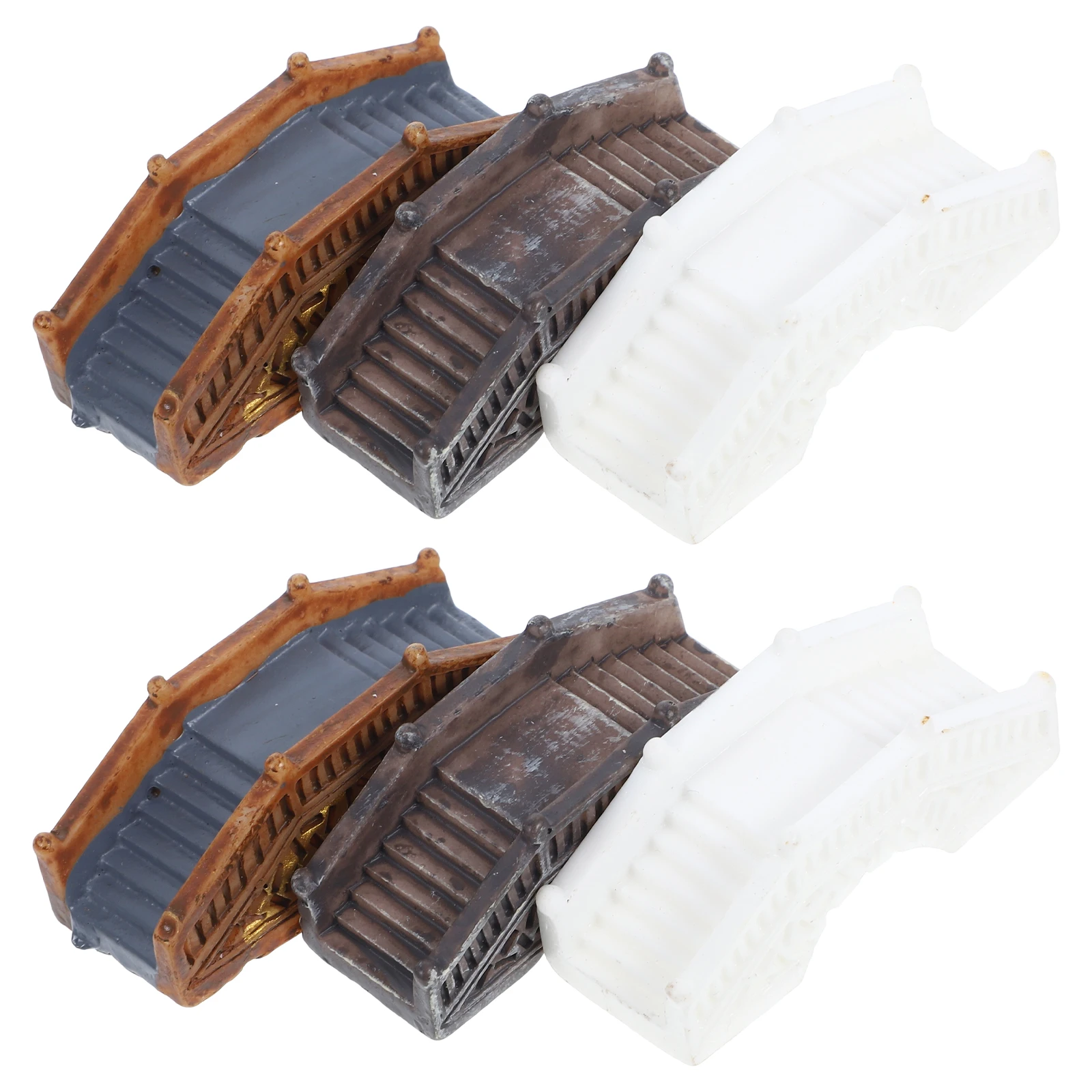

6pcs Miniature Resin Arch Bridge For Mini Garden Landscape Decor Accessory Micro Scene Diy Bonsai Outdoor Garden Bridge