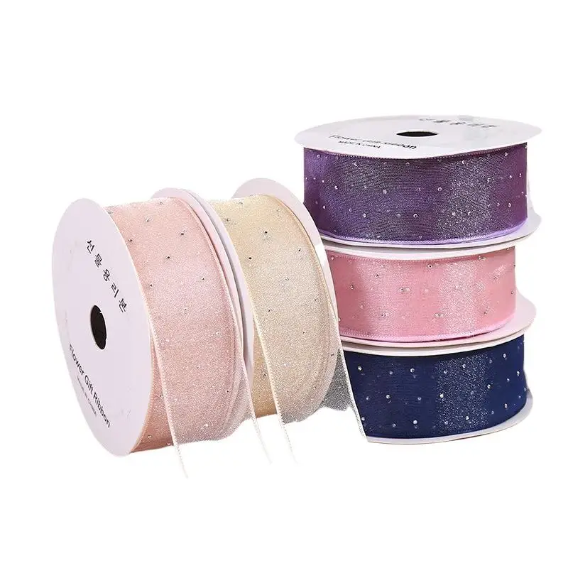 2. 5/4cm Heißprägeband für Haaraccessoires, Organzaband für handgemachte Schleifen, Haarspangen, Kleidungsstücke, Geschenkverpackungen. – Detail 6