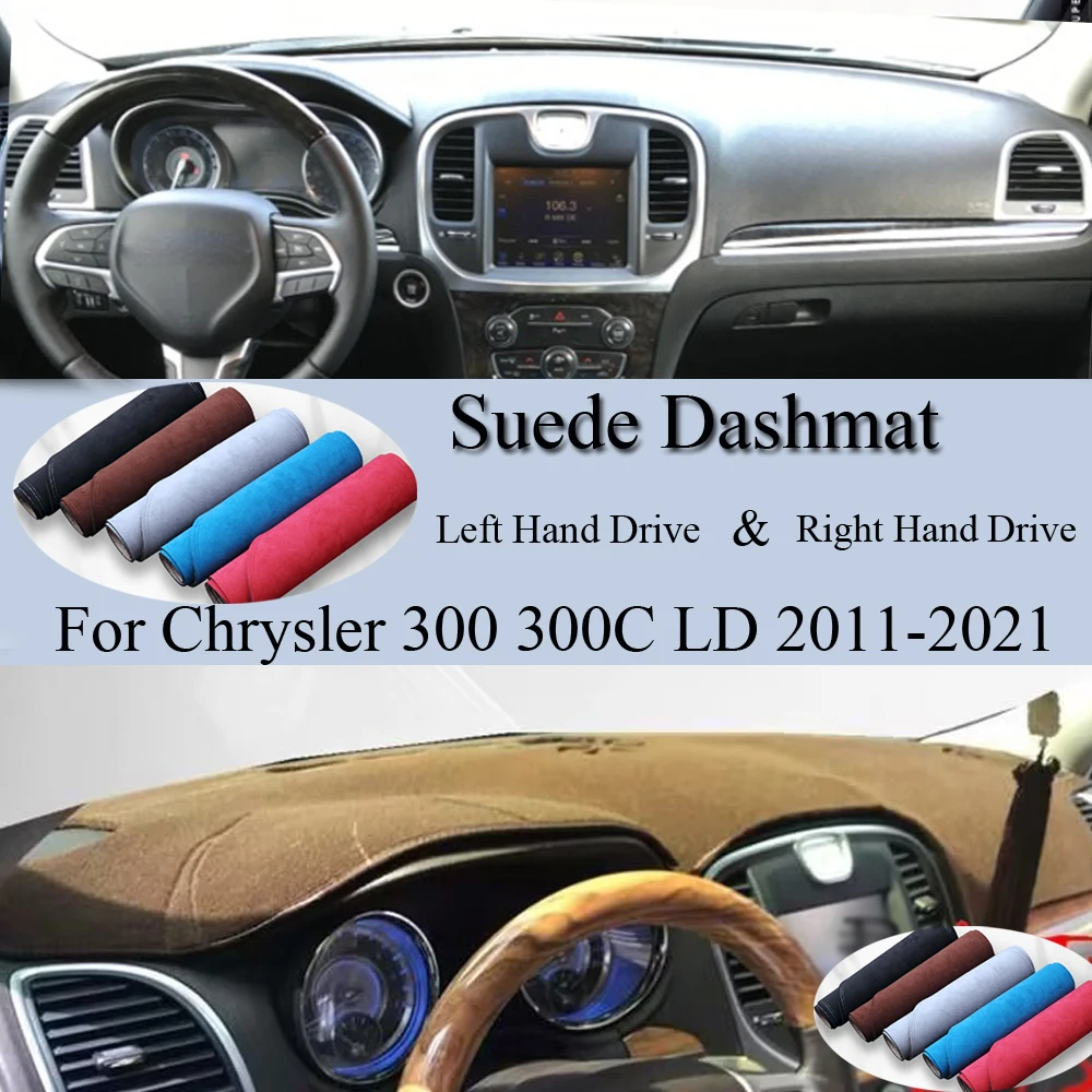 

For Chrysler 300 300C LD Lancia Thema 2011 2012 - 2021 Suede Leather Dashmat Dash Mat Cover Dashboard Pad Carpet Car Accessories