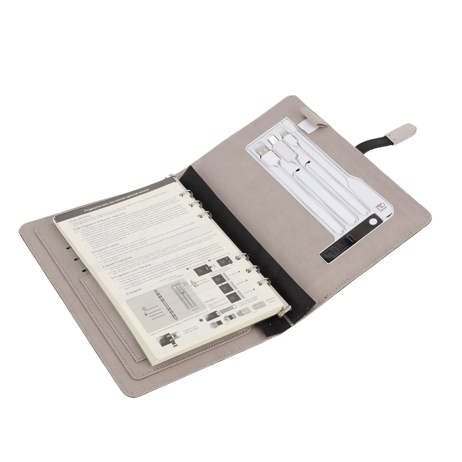 

Блокнот с беспроводной зарядкой. Персонализированный журнал путешествий с легкой многоразовой школьной профессиональной тетрадь с аккумулятором.