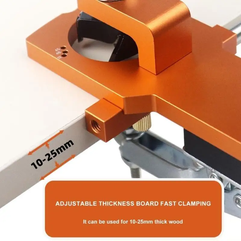 A2BE Concealed Hinge Jig with Screw Hole Guide 35mm Hole Drilling Guide Locator for Cabinet Door Mounting Puncher Tool