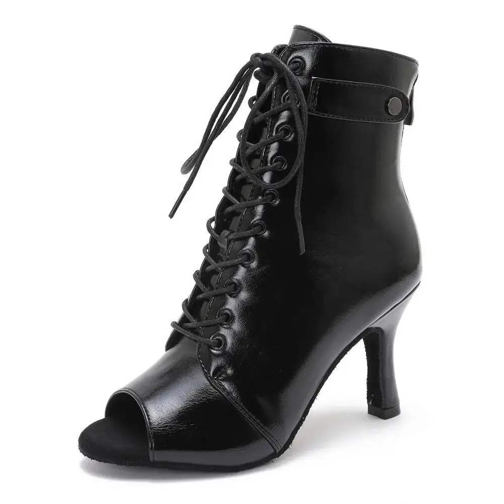 2023 New Fashion  Peep Toe Boots Lady Shoes Slipery Sole Customizable For Latin Dancing Street Sexy Stilettos