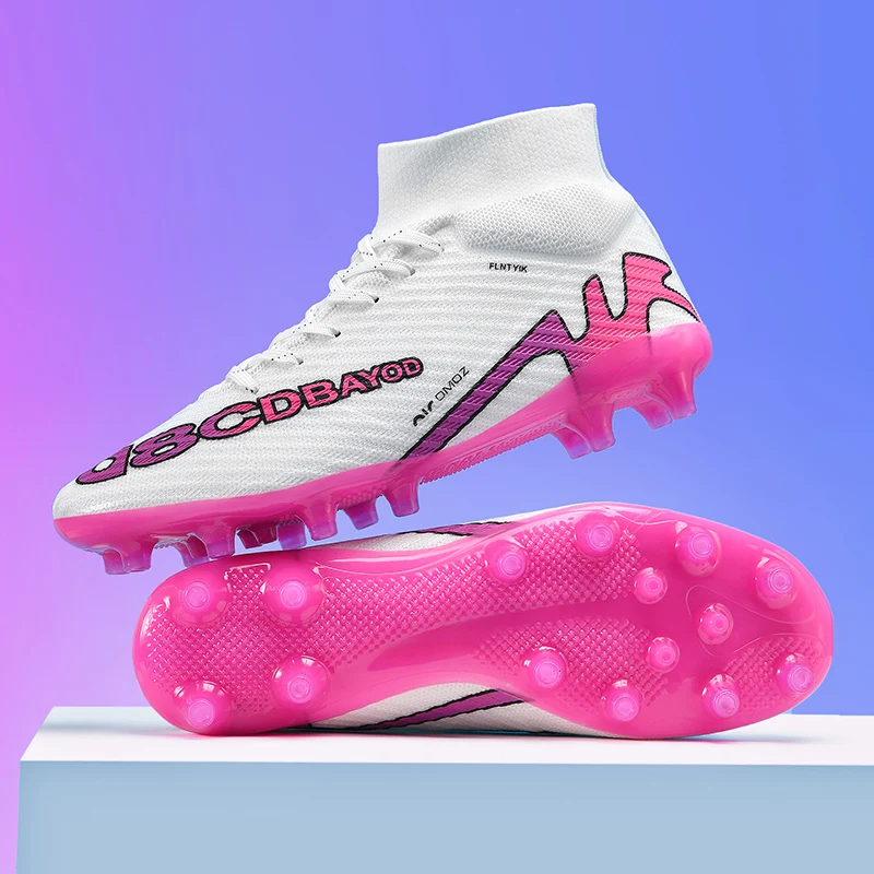 

New Men Football Boots TF/FG Unisex Soccer Shoes Professional Ultralight Non-Slip Wholesale Drop Shipping Training Seamless