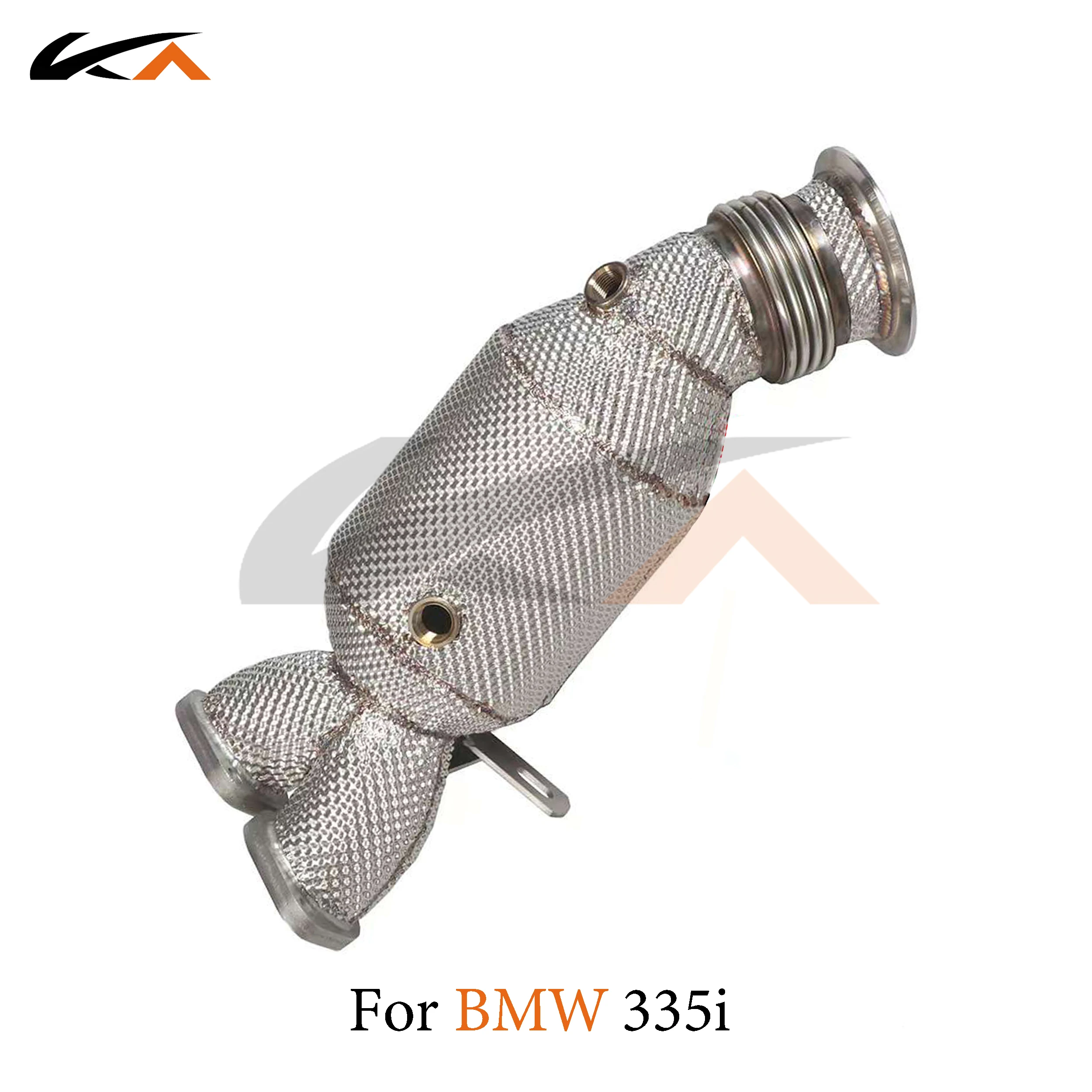 KA Tuning exhaust system header stainless downpipe for BMW 335i E92 N55 3.0T axle pipe performance catalysis heat shield