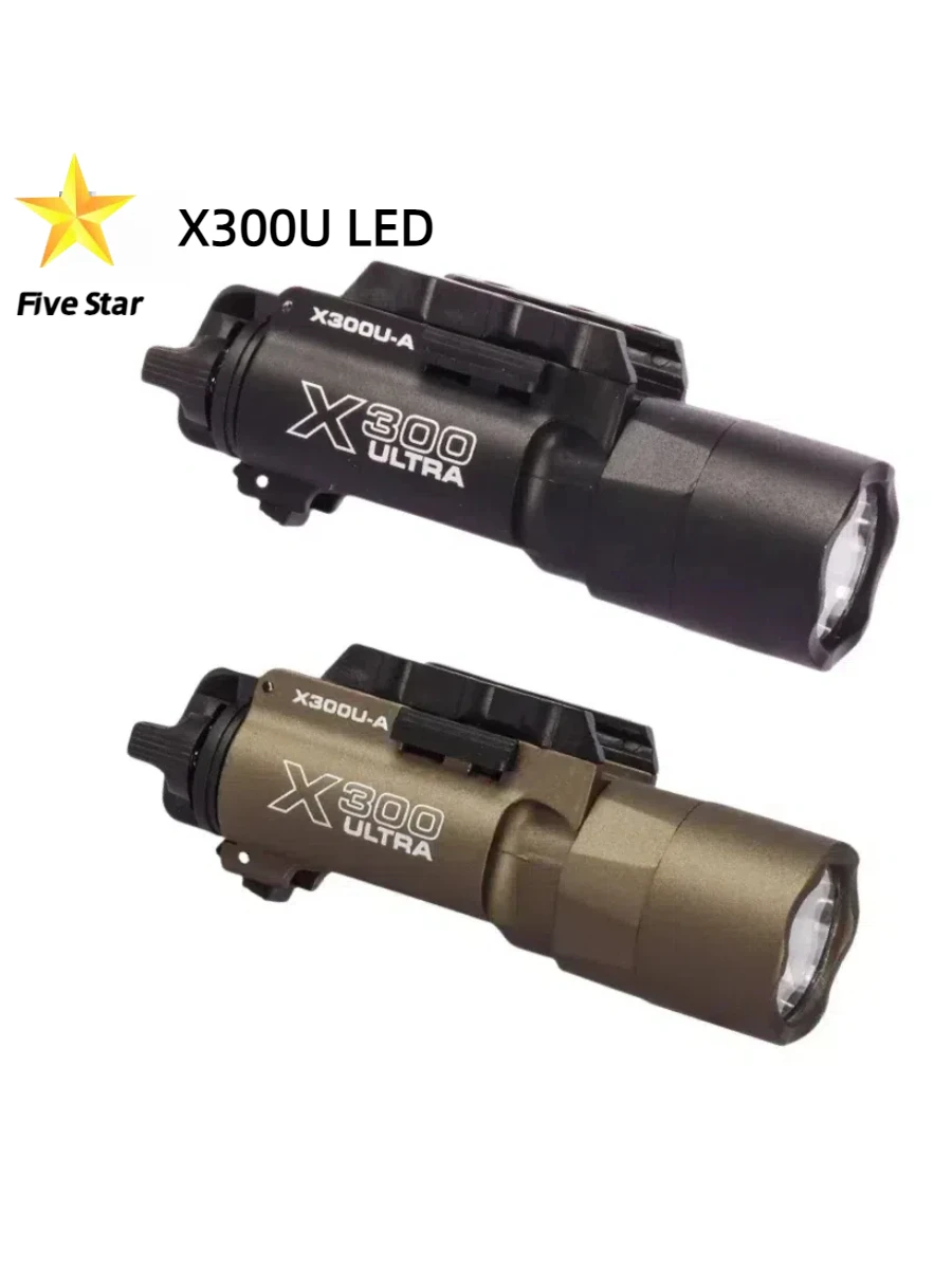 

FiveS X300 Tactical X300U Ultra Pistol Gun Light X300U 500 Lumens High Output Weapon Flashlight Fit 20mm Picatinny Weaver Rail