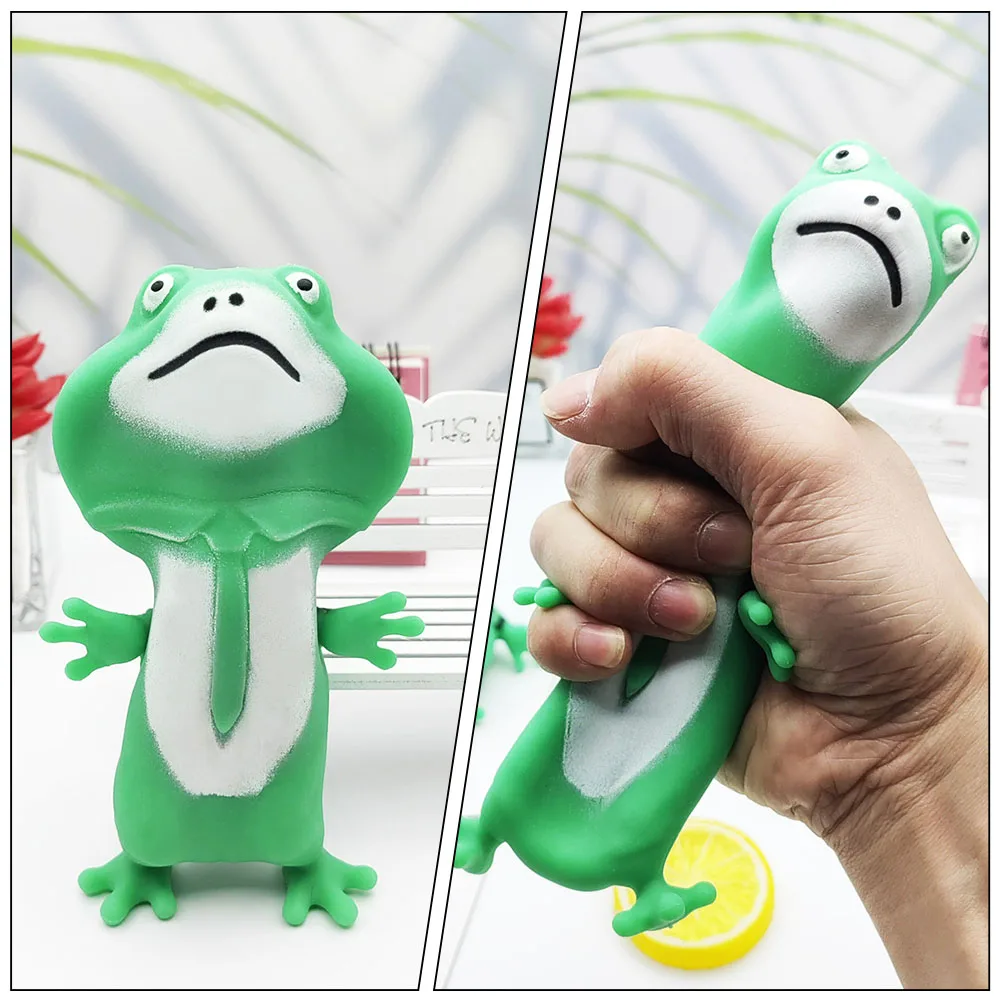 Animal Squeeze Toy Hand Relaxing Toy Food Play Toy Lifelike Frog Squeezing Toy Funny Decompression Gorilla Slow Splash piggy