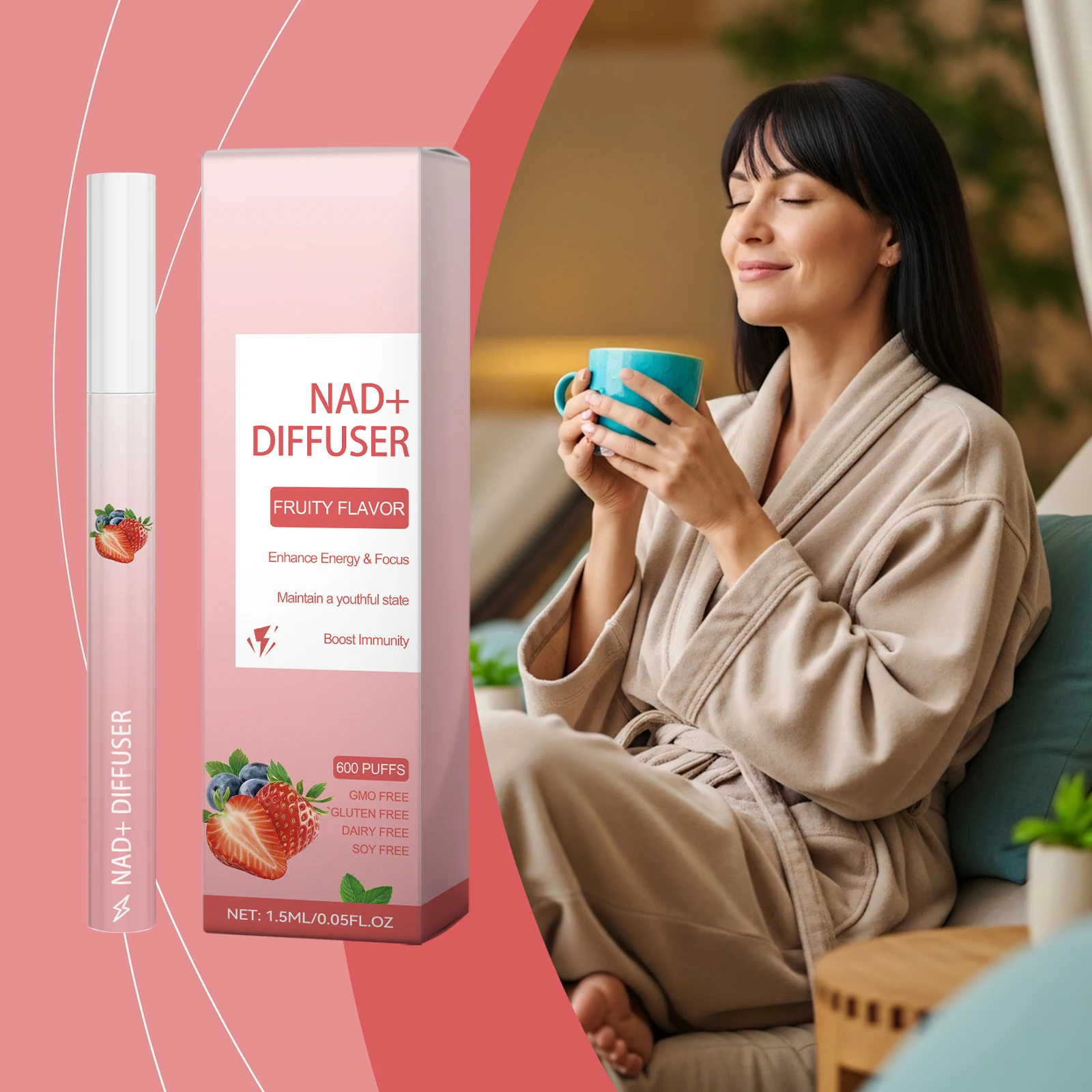 Diffuseur Relieves Shortness of Breath Long-Lasting Quit Smoking Stick Fragrance Purifier Pens for Sleep Support Deep Nourishing