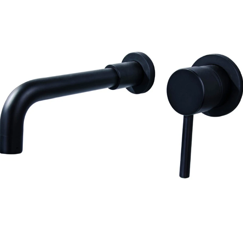 

Concealed faucet, all copper, pre-embedded integrated into the wall, hot and cold digital display basin faucet