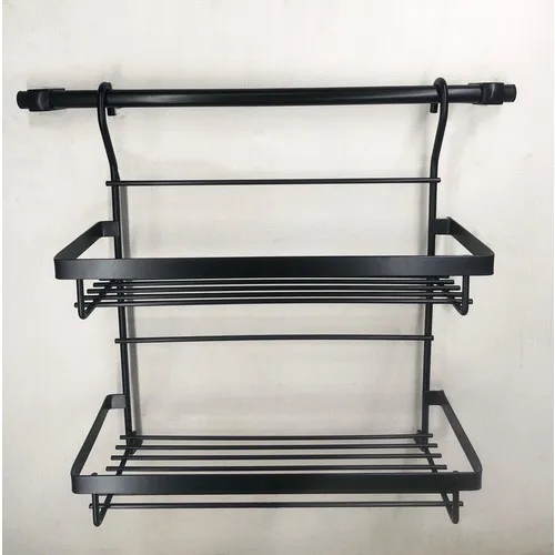 Meloni Dual Spice Rack Set Black