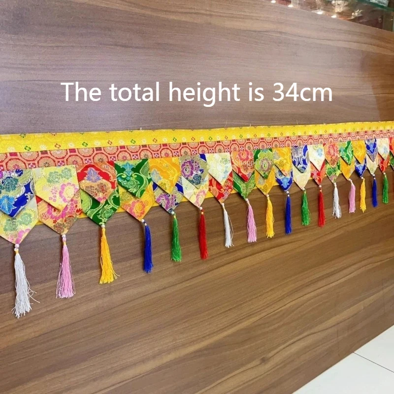 Tibetan Style Curtain Hotel Yurt Indoor Wall Encircling Table Encircling Curtain Hanging Temples Buddhist Decoration Supplies
