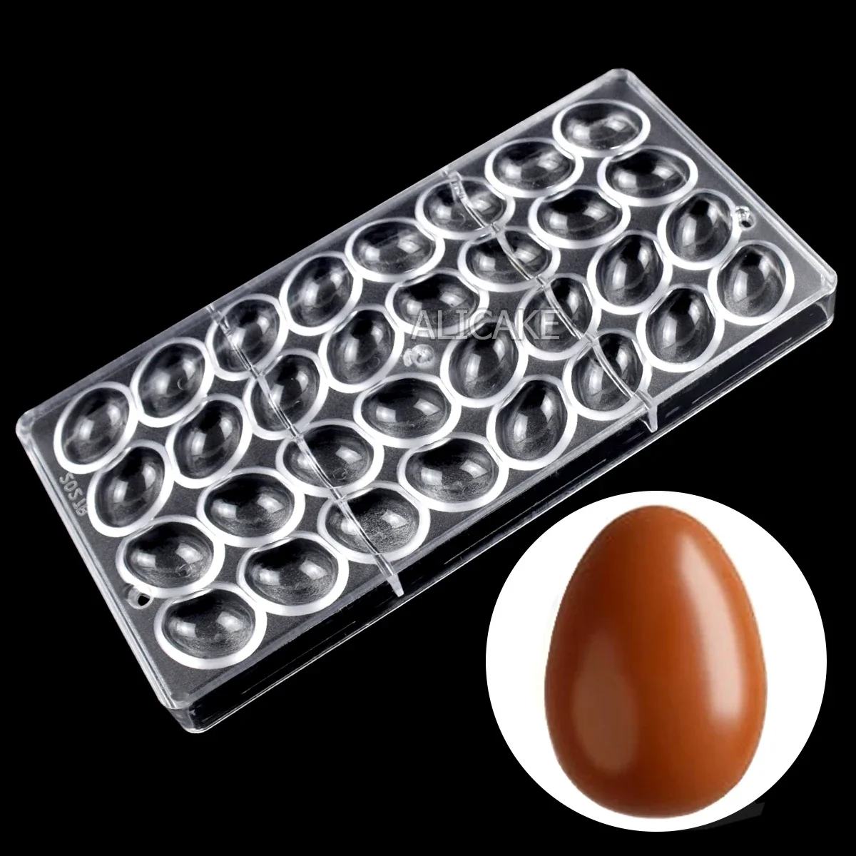 Schokoladenform aus Polycarbonat, kleines Osterei, Schokoladenbonbons, Schokoriegel, professionelle Süßwaren, Backen, Gebäck