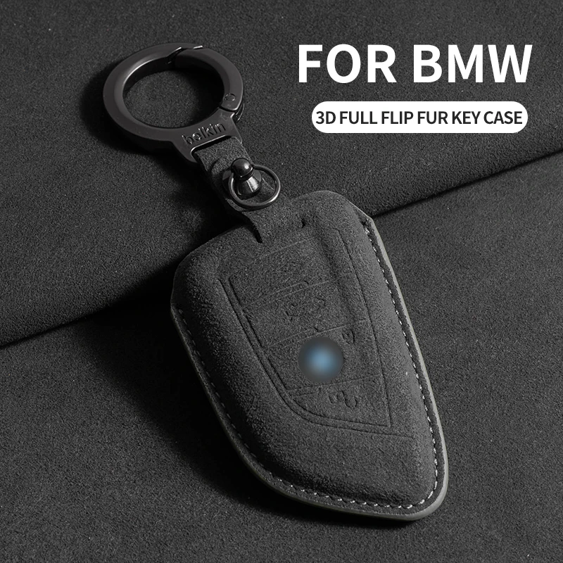 

Suede Car Key Case For BMW F20 F30 F31 F11 X3 F25 X4 I3 M3 M4 G30 G20 X1 X2 X4 X5 X6 1 3 5 Series Car Keychain For Bmw