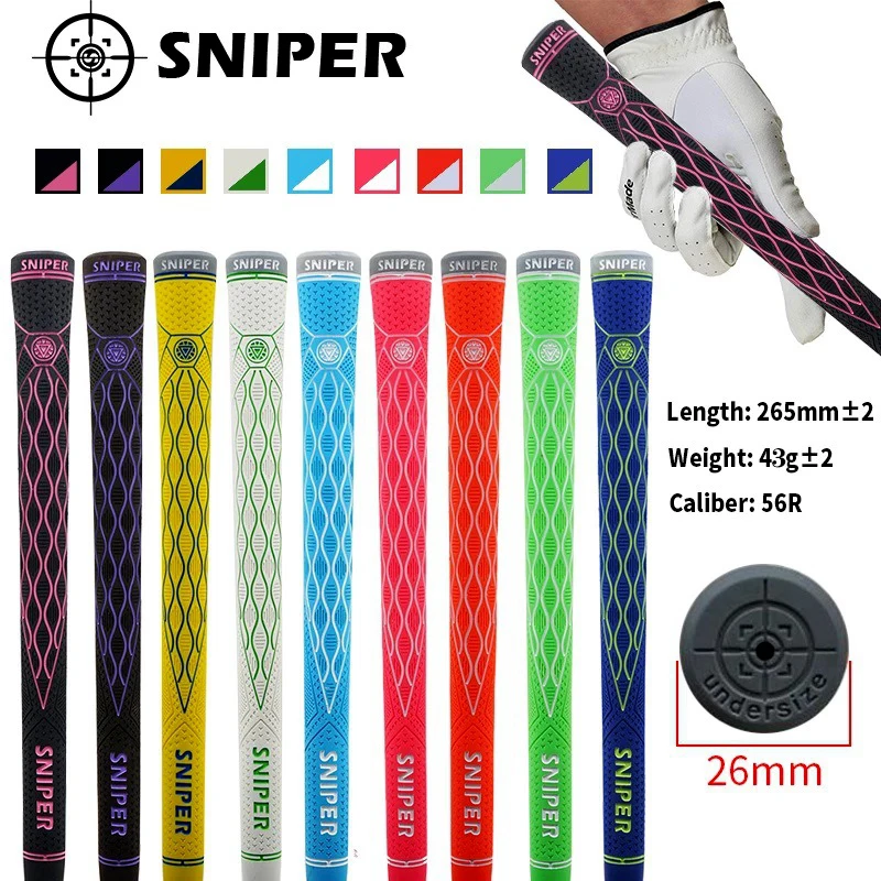 

Natural Rubber Golf Grips for Women, Soft Non-Slip, Universal Lady's Golf Iron and Fairway Wood Grips in 10 Colors, 58R