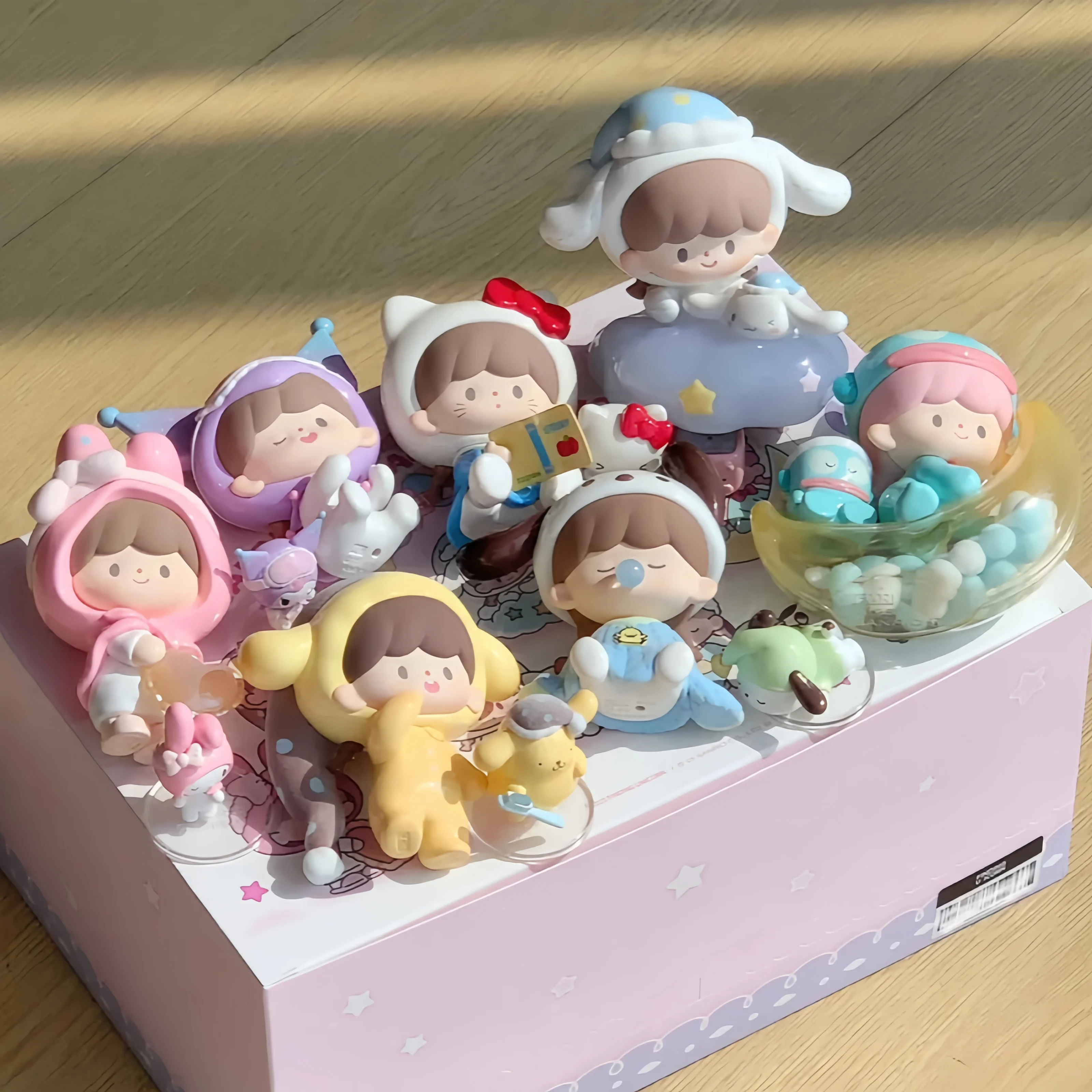 

Hot Sanrio Characters Zzoton Preparation Before Bedtime Series Blind Box Hello Kitty Kuromi Collection Dolls Toys Surprise Gift