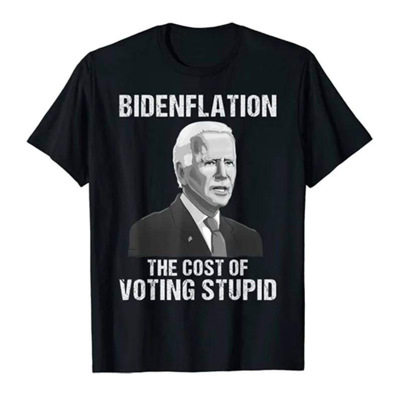 Vintage Inflation Bidenflation The Cost of Voting Stupid T-Shirt Political Joke Anti Joe Biden Apparel Customized Products