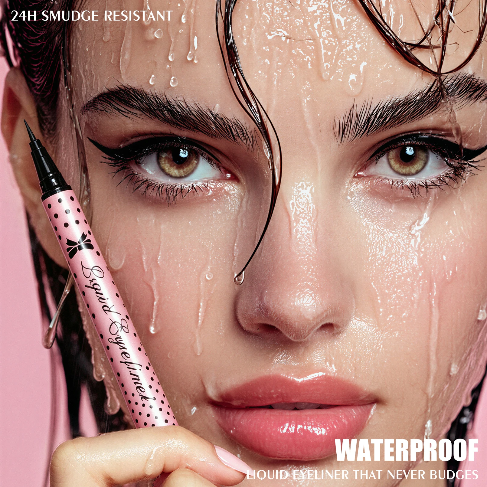 Intense Black Liquid Eyeliner, Long Lasting Waterproof Sweatproof & Smudge-Proof, Beginner Friendly Eye Makeup