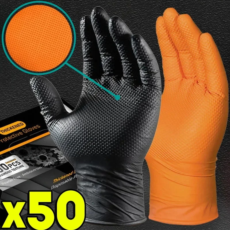 Disposable Black Nitrile Gloves for Household Use Latex Free Powder Free Cleaning Gloves Tattoo Hairdressing Tools Car Repair