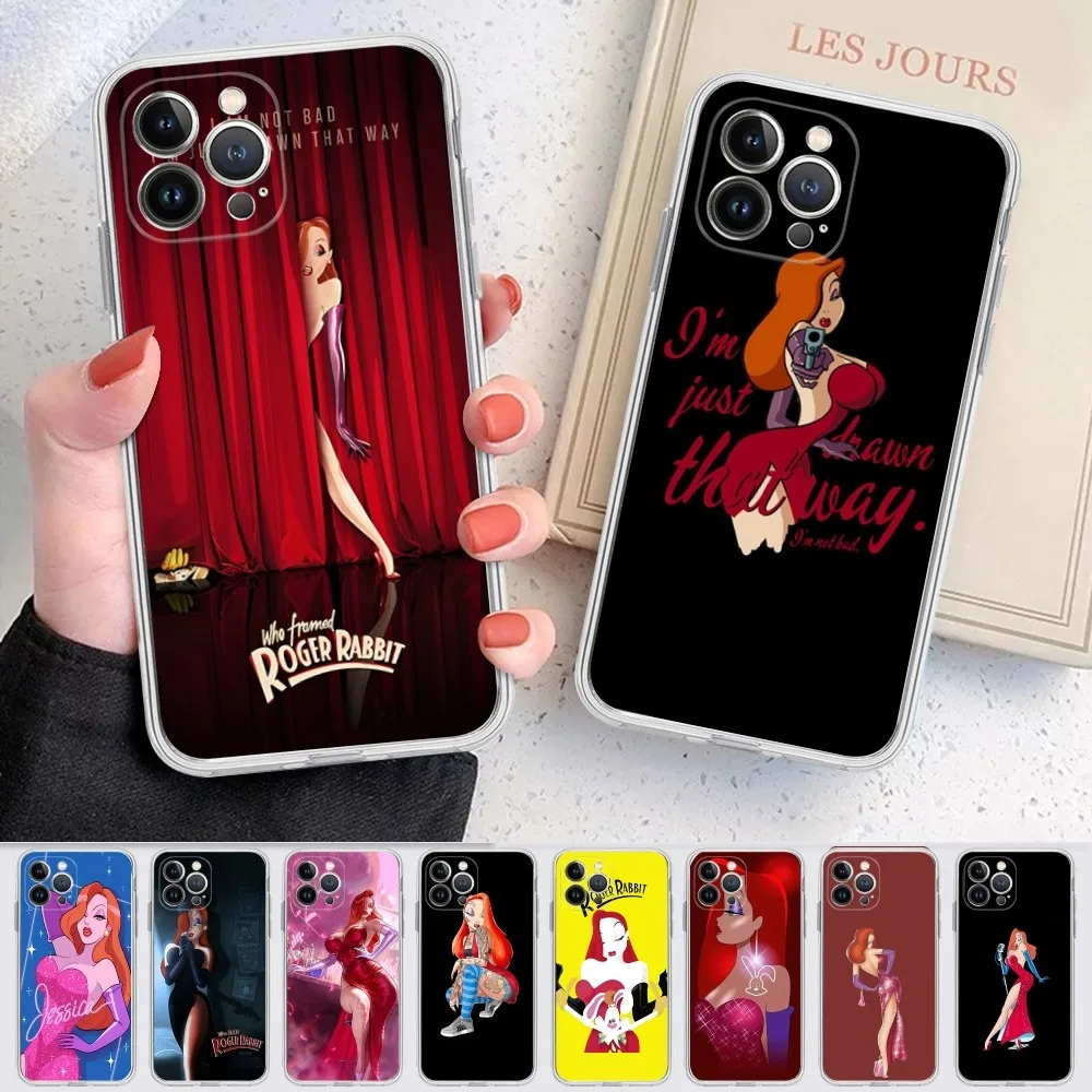 J-Jessica R-Rabbit Sexy Phone Case For IPhone 16 15 8 7 6 6S Plus X SE XR XS 14 11 12 13 Mini Pro Max Mobile Case