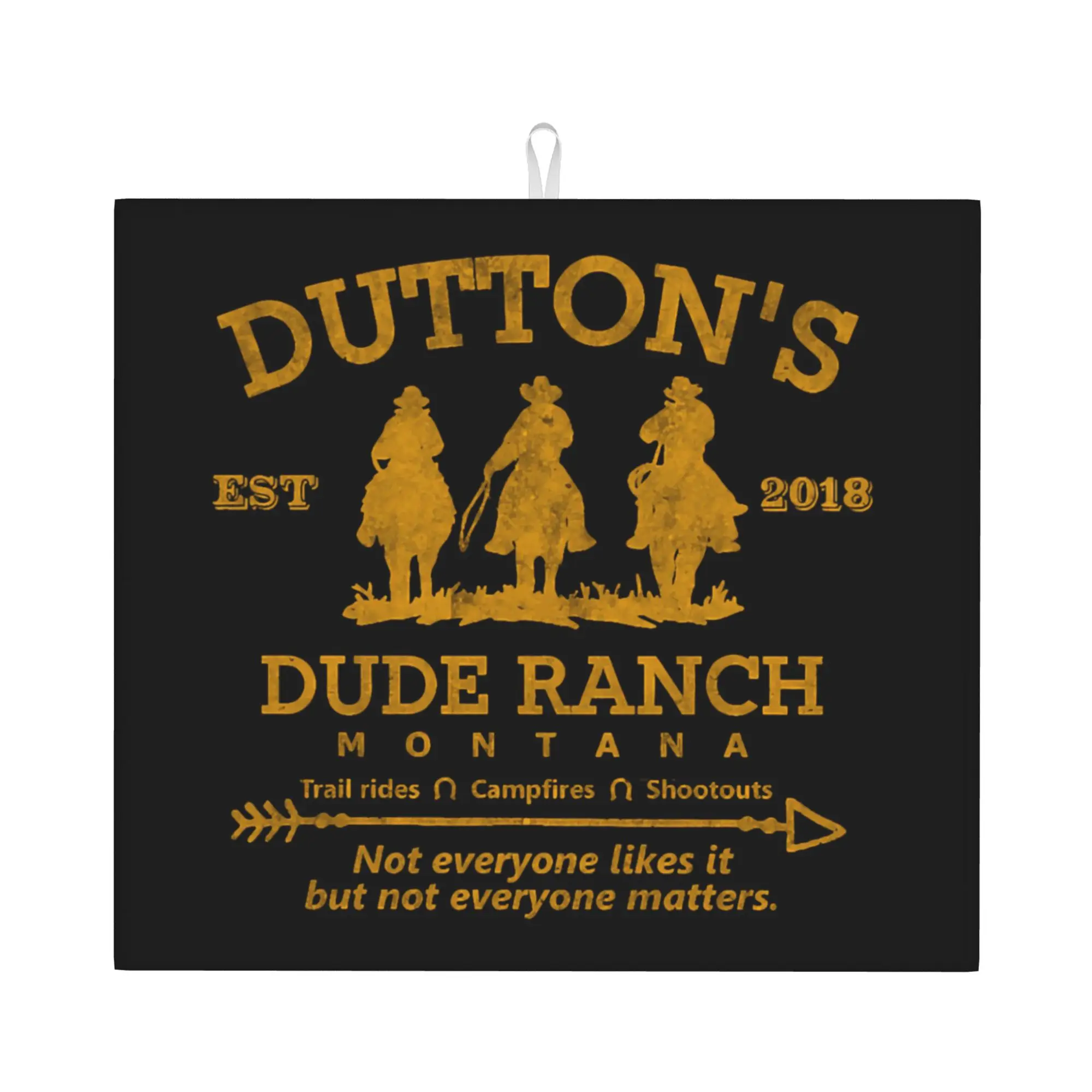 Yellowstone Dutton Ranch Arrows Drying Mat For Kitchen Waterproof Non‑Slip Oil Proof Reusable  Bathroom Countertop Protector Mat