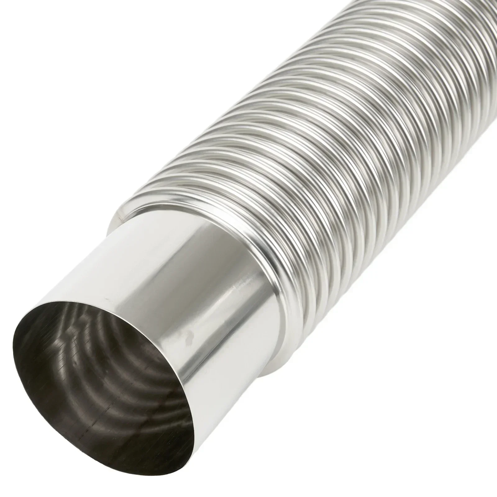 Forro de chimenea de codo de acero inoxidable, tubo de estufa de fuelle múltiple, manguera Flexible de estiramiento de 50cm