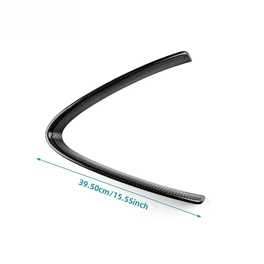 Carbon FIber Car Front Grill Trim Replacement For Alfa Romeo Giulia 2017-2020 Front Grille Decoration Frame V Shape Frame