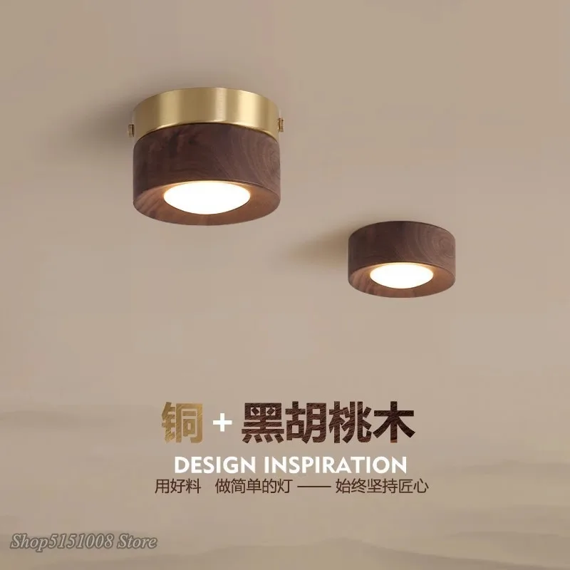 

Коридорная лампа, потолочный светильник из орехового дерева, светодиодные светильники из ясеня для комнаты, гостиной, прожекторы, светильник для крыльца, светильники для домашнего декора