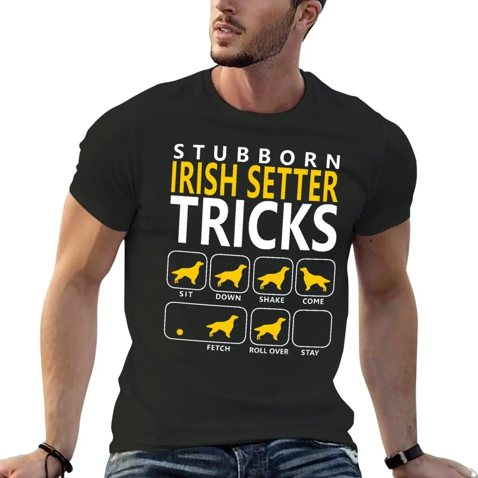 Stubborn Irish Setter Tricks Funny Irish Setter T-Shirt blanks anime tshirt mens clothing