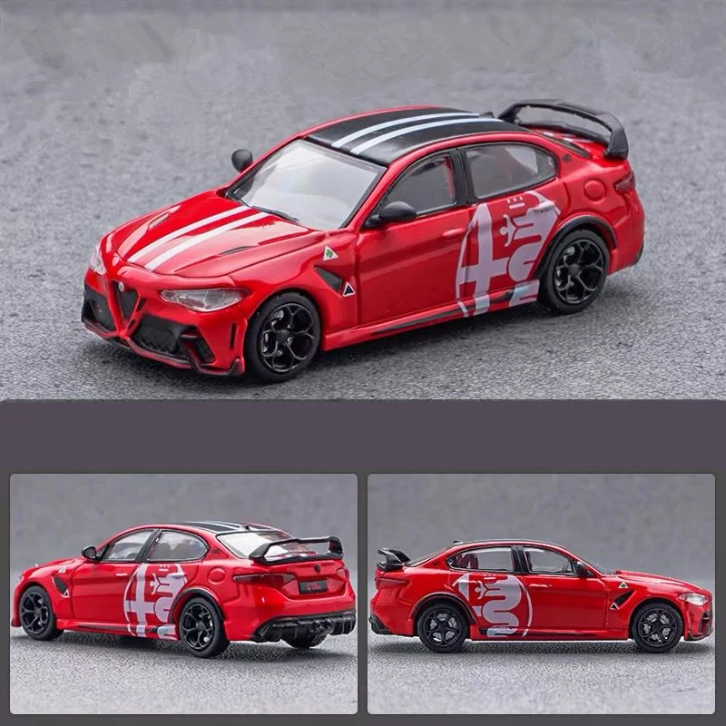 1/64 Alfa Romeo Giulia GTAm Alloy Sports Car Model Diecasts Metal Toy Track Racing Car Vehicles Model High Simulation Kids Gifts