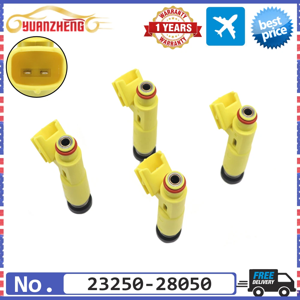 4pcs 23250-28050 NEW Fuel Injectors Nozzle for Toyota RAV4 2.0L L4 2001-2003 23250-0H010 FJ639 23209-28050 23250-28020