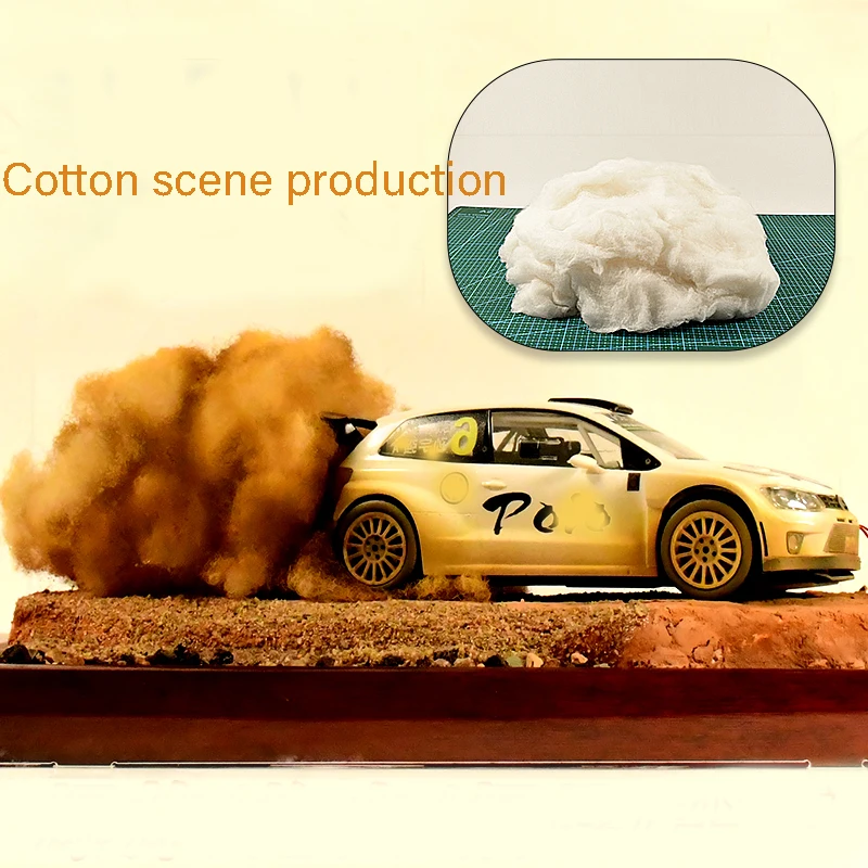 20G Simulated Cotton For Smoke Dust and Water Splash Effect For Tank Military Model Firing Explosion Making Cloud Shape Cotton