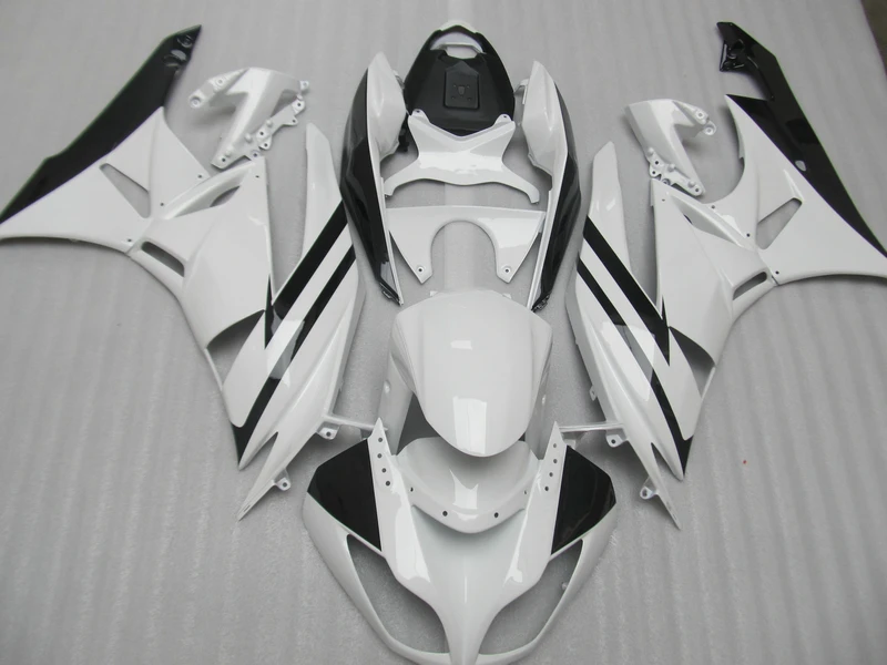 

New High quality ABS Fairing kits for Kawasaki ZX 6R 2009 - 2012 NINJA zx6r 09 10 11 12 white black plastic fairings set 9