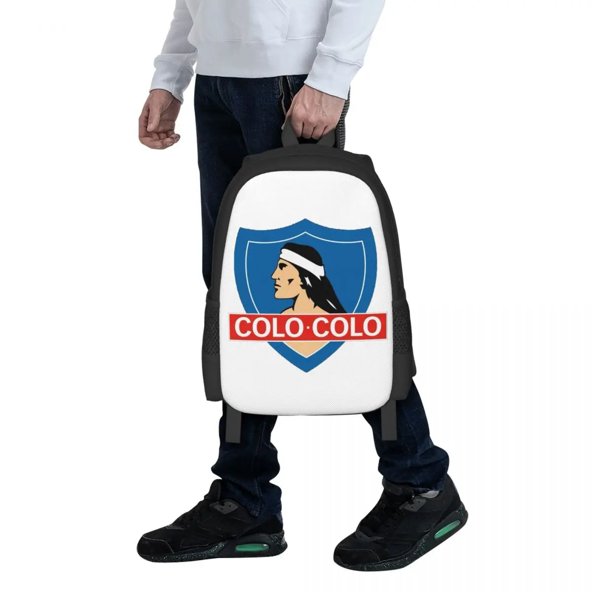 

Social Y Deportivo Colo-Colo Student Backpack School Bag Hiking Travel Daypack for Men Women Fashion Bookbag Shoulder Bags