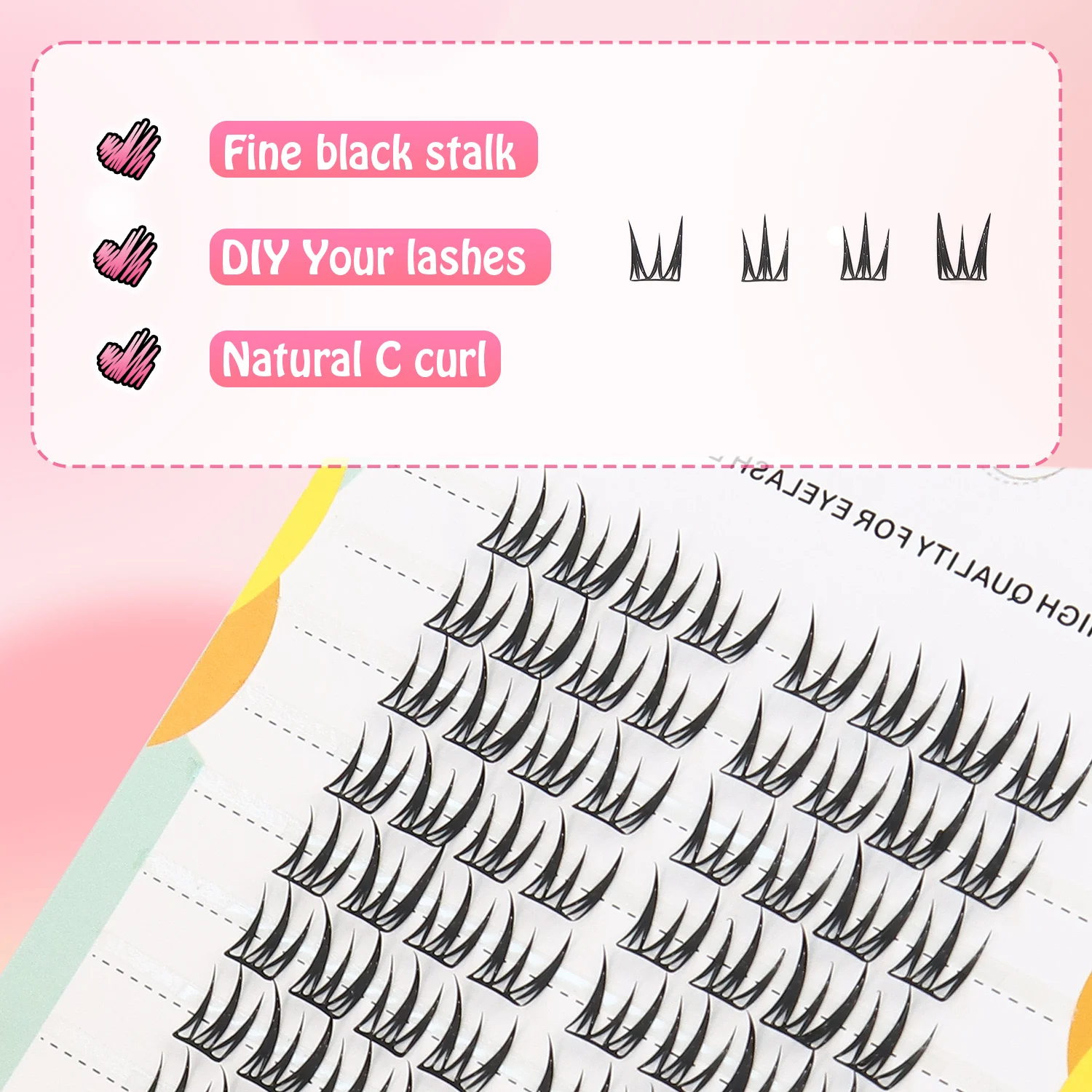 80 Clusters of Eyelash Clusters for Female Idol Group Photoshoots, Natural and Thick False Eyelashes, Korean Idol Style, Everyday Photogenic, Realistic Asian Mixed-Race Vibe, DIY Eyelash Clusters