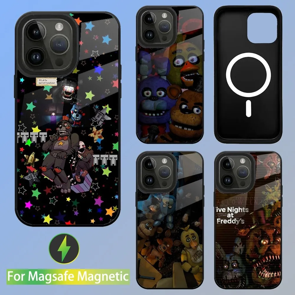 Fnaf F-Five-nights-At-Freddys Phone Case For iPhone 16,15,14,13,12,11,Plus,Pro,Max Mini Magsafe Magnetic Wireless Charging