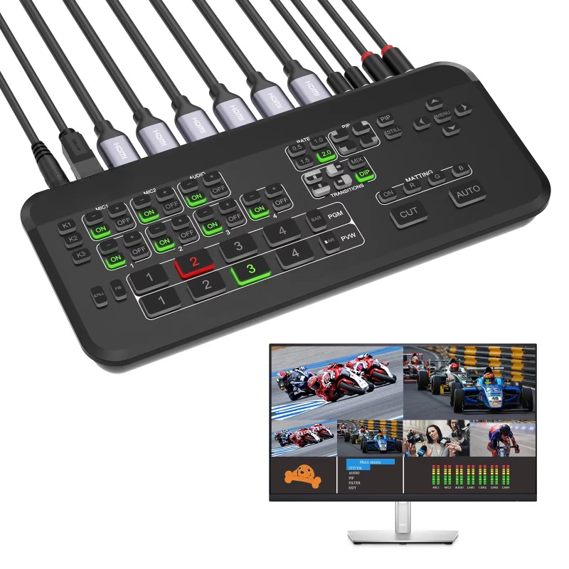 

I Video Mixer Switcher Live 4 Channel Multi-View Video Switcher Live Live