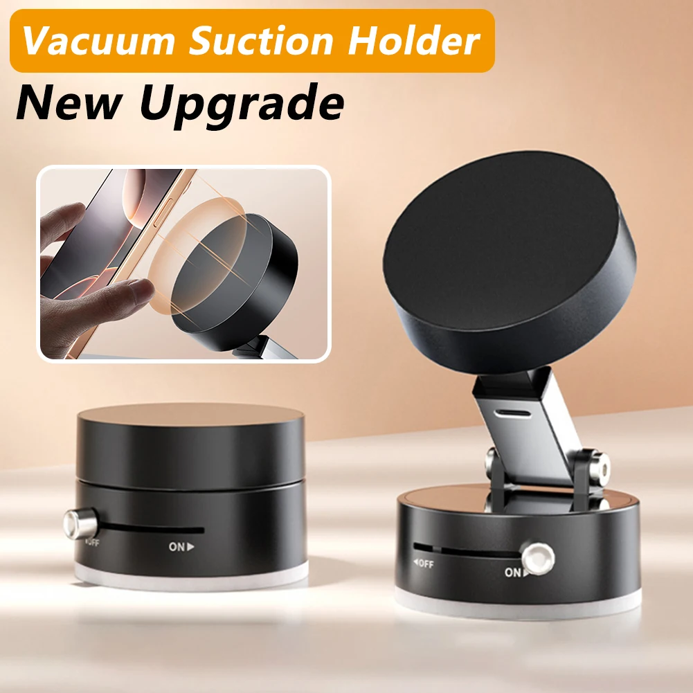 

Mini Vacuum Double Side Magnetic Suction Cup Holder Foldable Kitchen Lazy Phone Bracket For iPhone Android Smartphone