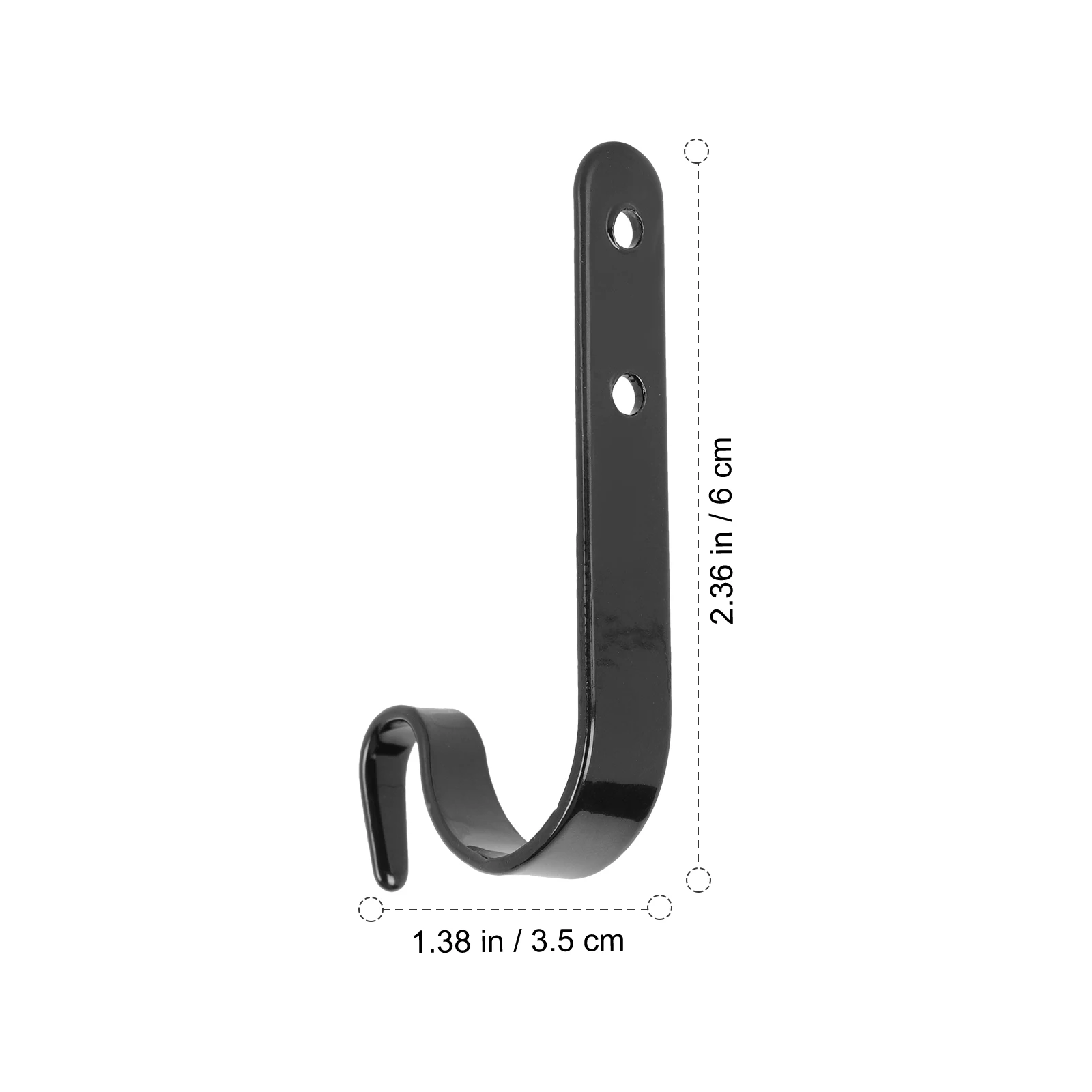 

J Shape Iron Hooks Coat Hanger Rack Black Heavy Duty Home Decor Wall Mount Bag Hat Holder Corrosion Resistant Wear Resistant