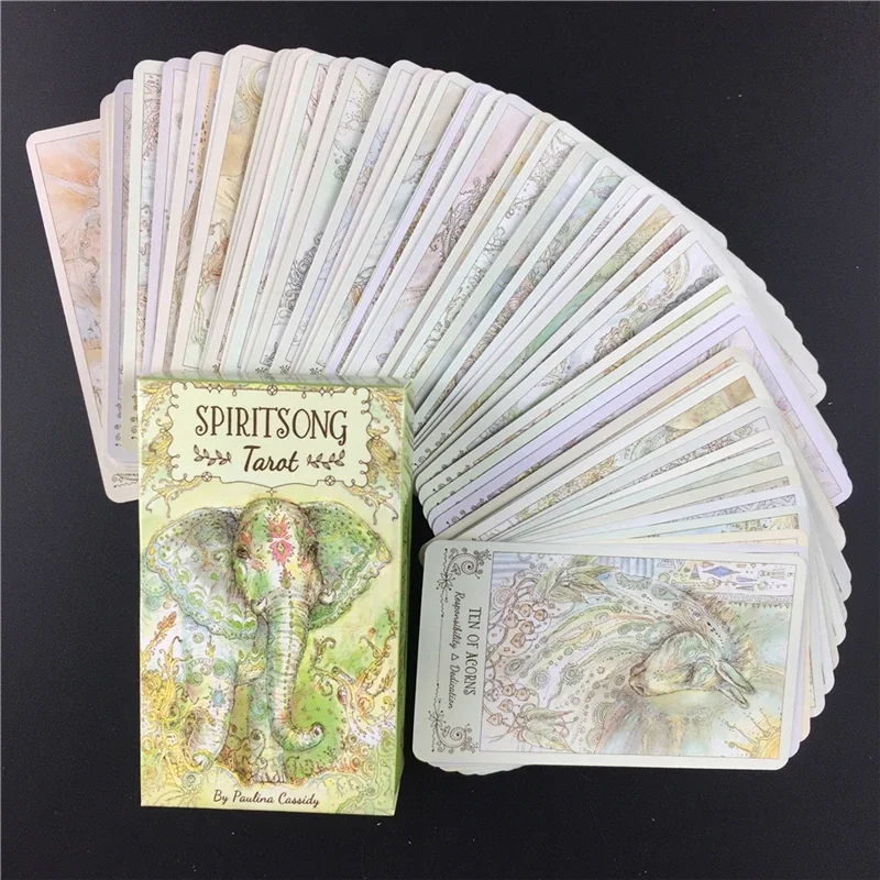 Spiritsong Tarot Cards Deck Games Oracle Party Playing Card English Tarot Table Board Game Divination Fate Entertainment