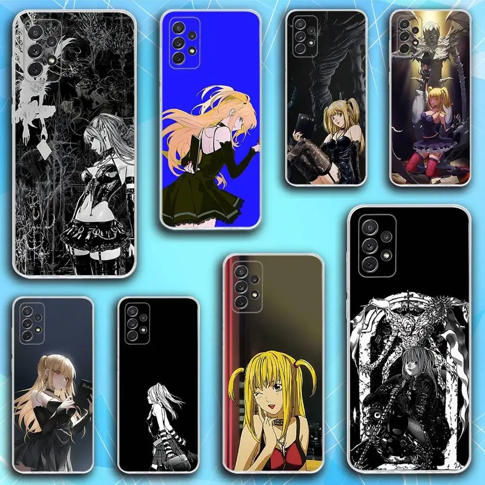 

Misa D-Death N-Note Phone Case For Samsung S30,23,21,22,20, FE lite,S10,9,8,7 PIus Note20ultra Soft Transparent