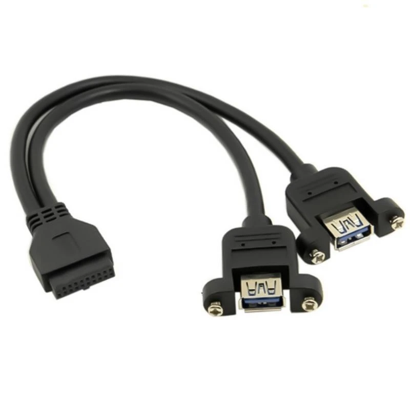

Материнские платы с 20 пенсов до двойного кабеля порта USB3.0 с безопасным конструкцией монтажа панели для USB -диска, внешнего