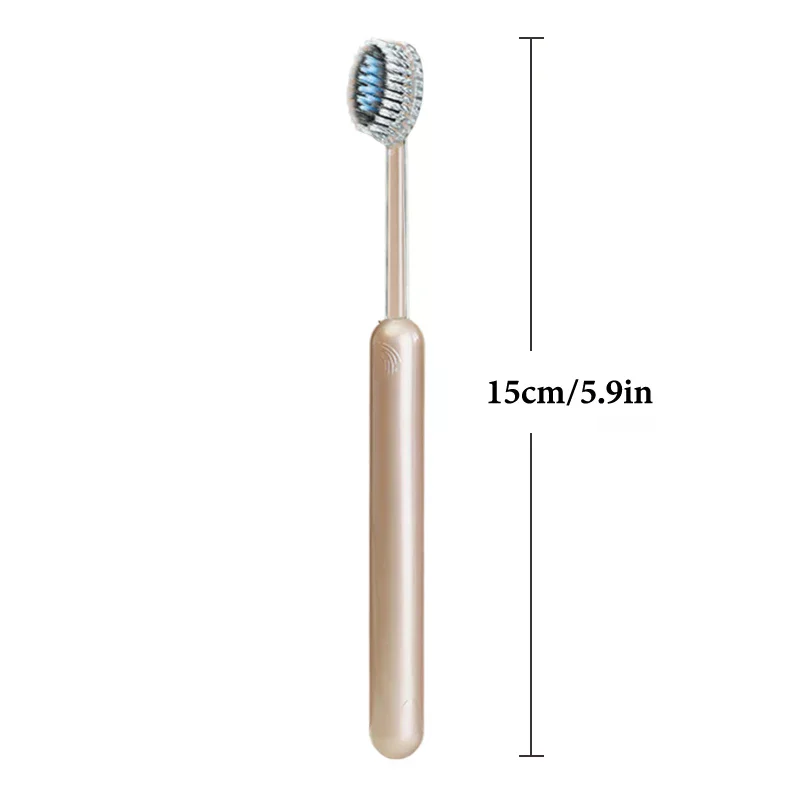 2 قطعة فرشاة أسنان تنظيف الفم فائقة النعومة فرشاة أسنان ذات شعيرات صلبة تنظيف عميق للبالغين تبييض الأسنان