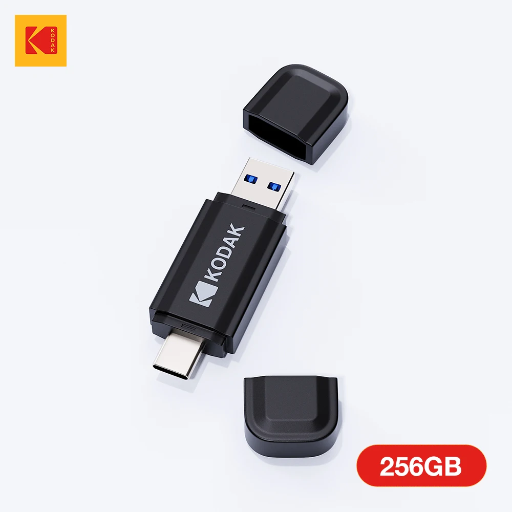 

Kodak USB3.2 Type C Flash Drive Memory Stick 256GB 128GB 32GB Pendrive High Speed Dual Memory U Disk For Phone Computer