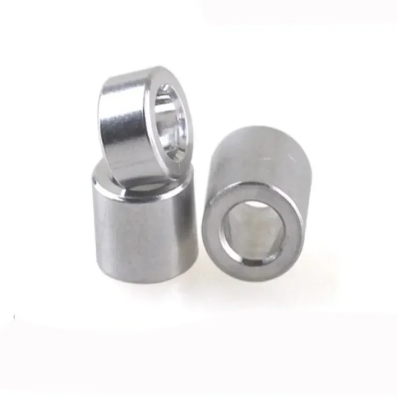 Aluminum Non Threaded Standoff Spacer M3 M4 M5 M6 M8 Flat Washer Through Hole Bushing Gasket 10Pcs Up to 50mm