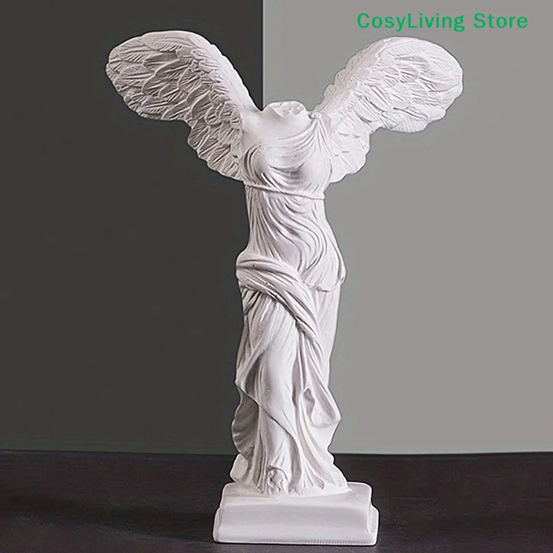 Angel Wing Art Figurine Decoration Greek Goddess Of Victory Character Statue Home Office Decor Resin Sculpture Ornament