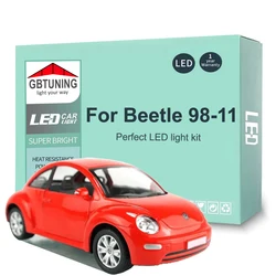 12Pcs Cars Accessories For VW Volkswagen Beetle 9C 1C 1998-2005 2006 2007 2008 2009 2010 2011 Canbus LED Interior Light Bulb Kit