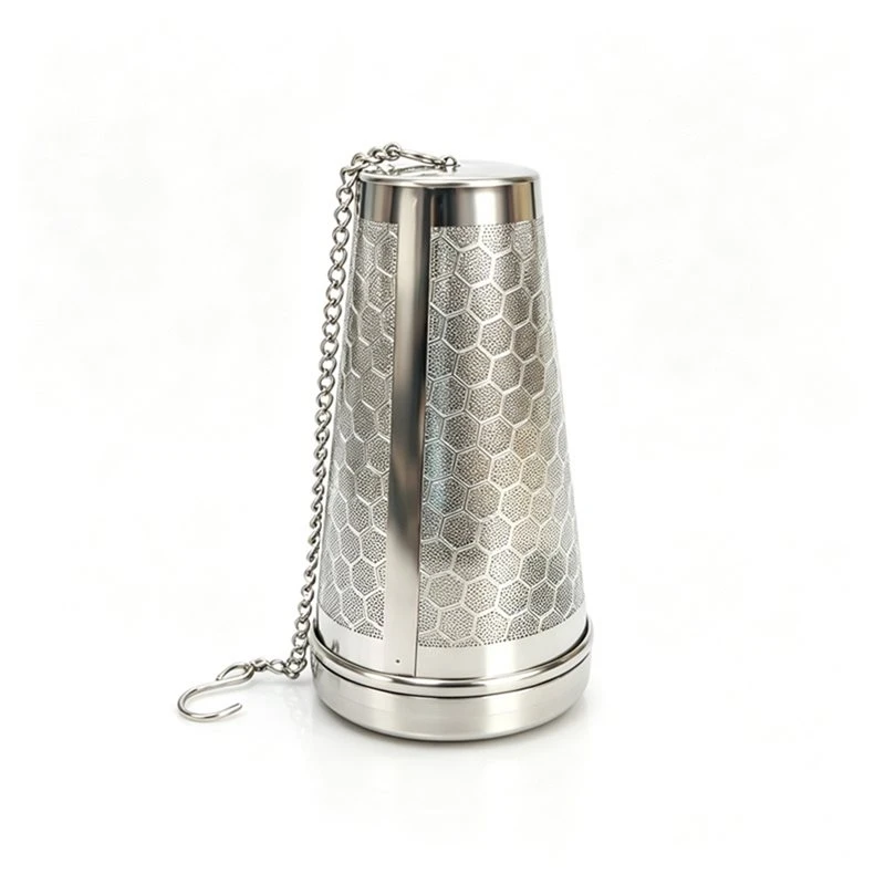 JHD Tea Strainers For Loose Tea Extra Fine Mesh Tea Infuser 316 Stainless Steel & Updated Slim Threaded Lid