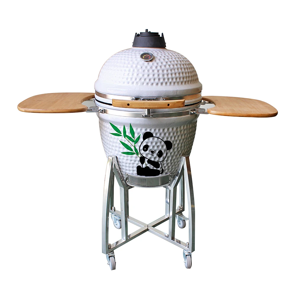 

21 Inch Carbon Parrilla Multi-use Ceramic Grill Accessories Charcoal Gril Ceramic Kamado BBQ Asador De Carbon for Backyard BBQ